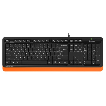 Клавиатура A4Tech FStyler FK10 мультимедиа, USB, черно-оранжевый